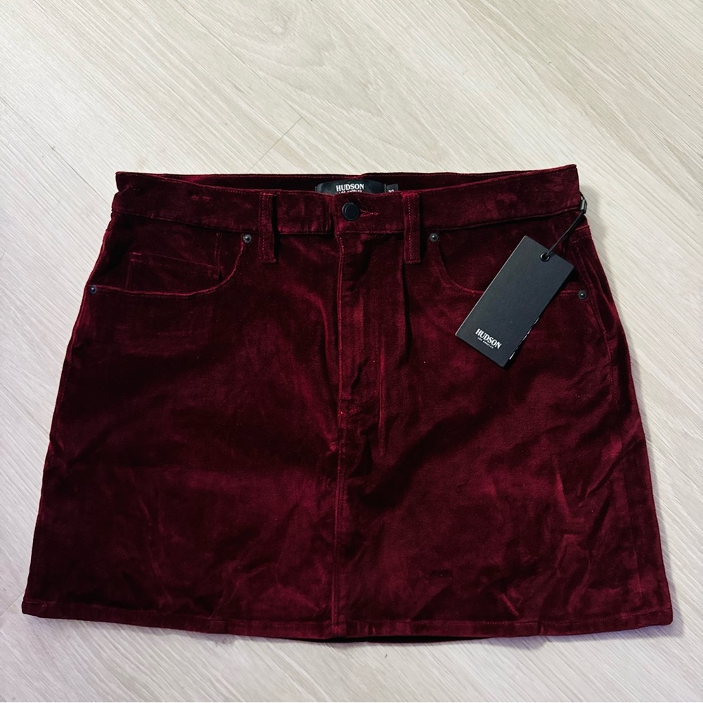 NWT HUDSON VIPER VELOUR MINI SKIRT